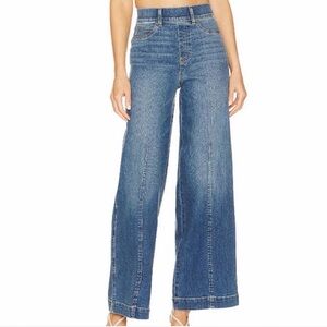 Spanx Seamed Front Wide Leg Jeans, Size Small